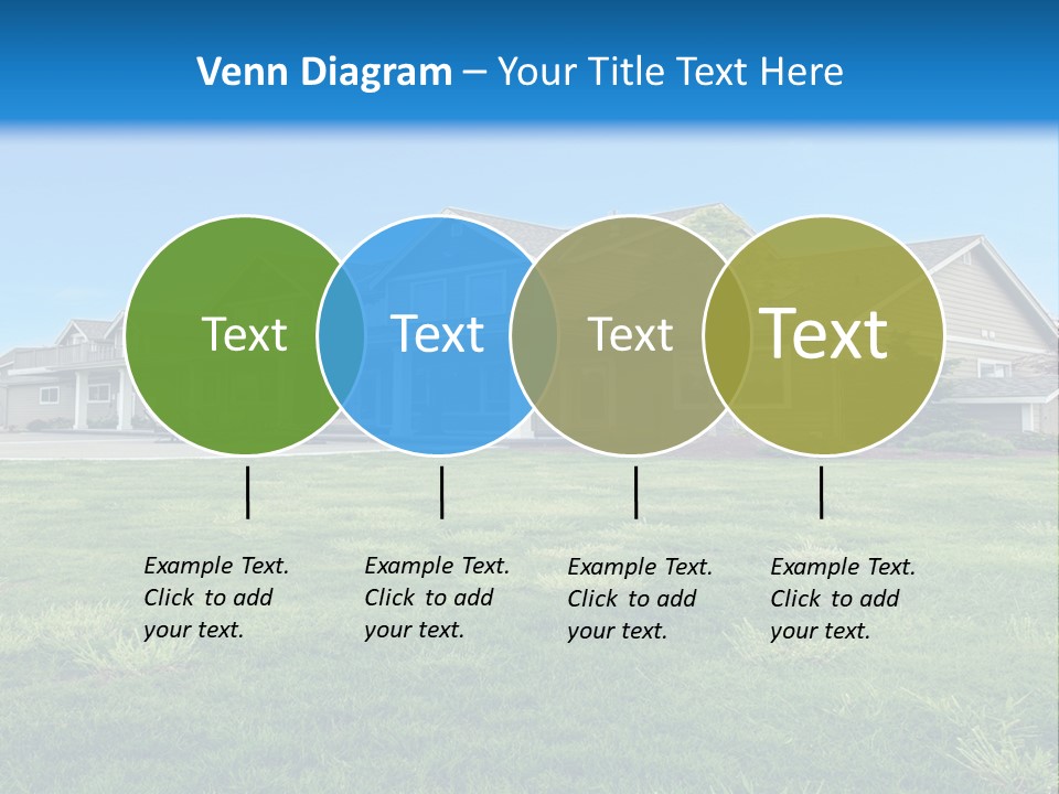 A House In The Middle Of A Green Field PowerPoint Template