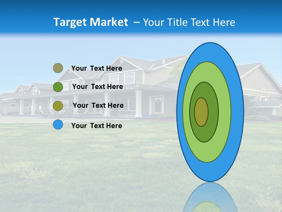 A House In The Middle Of A Green Field PowerPoint Template