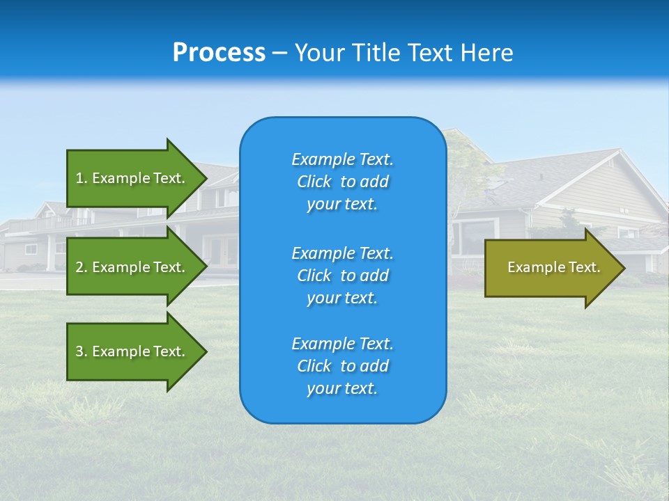 A House In The Middle Of A Green Field PowerPoint Template