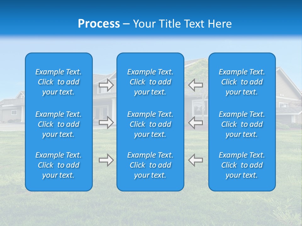 A House In The Middle Of A Green Field PowerPoint Template