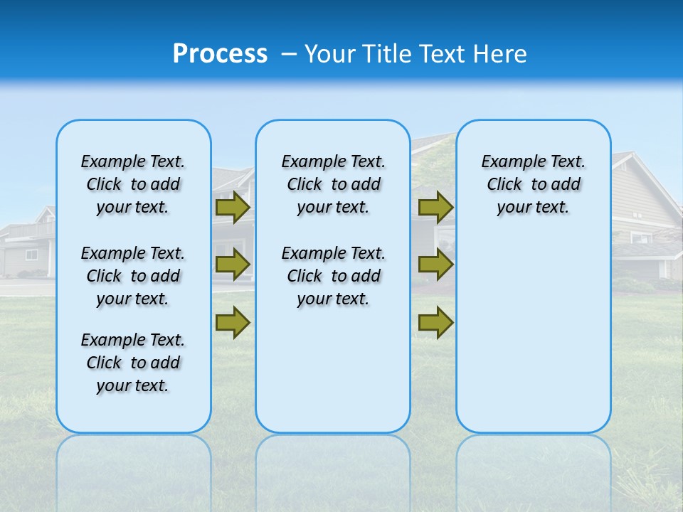 A House In The Middle Of A Green Field PowerPoint Template
