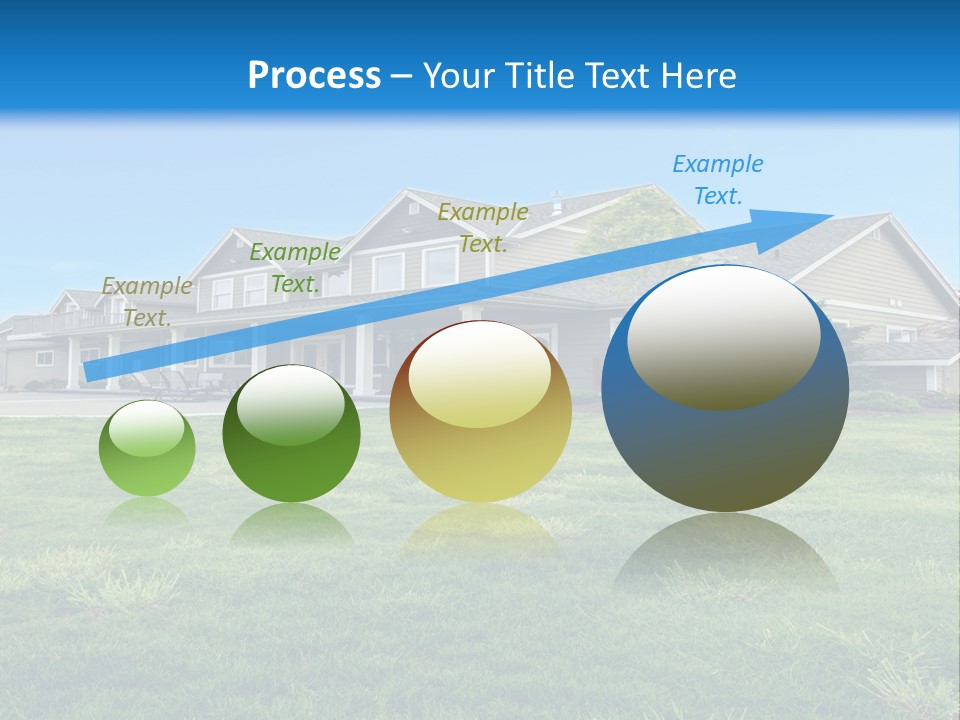 A House In The Middle Of A Green Field PowerPoint Template