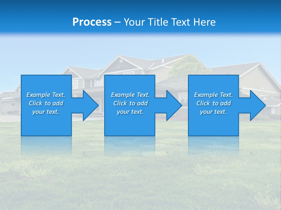 A House In The Middle Of A Green Field PowerPoint Template