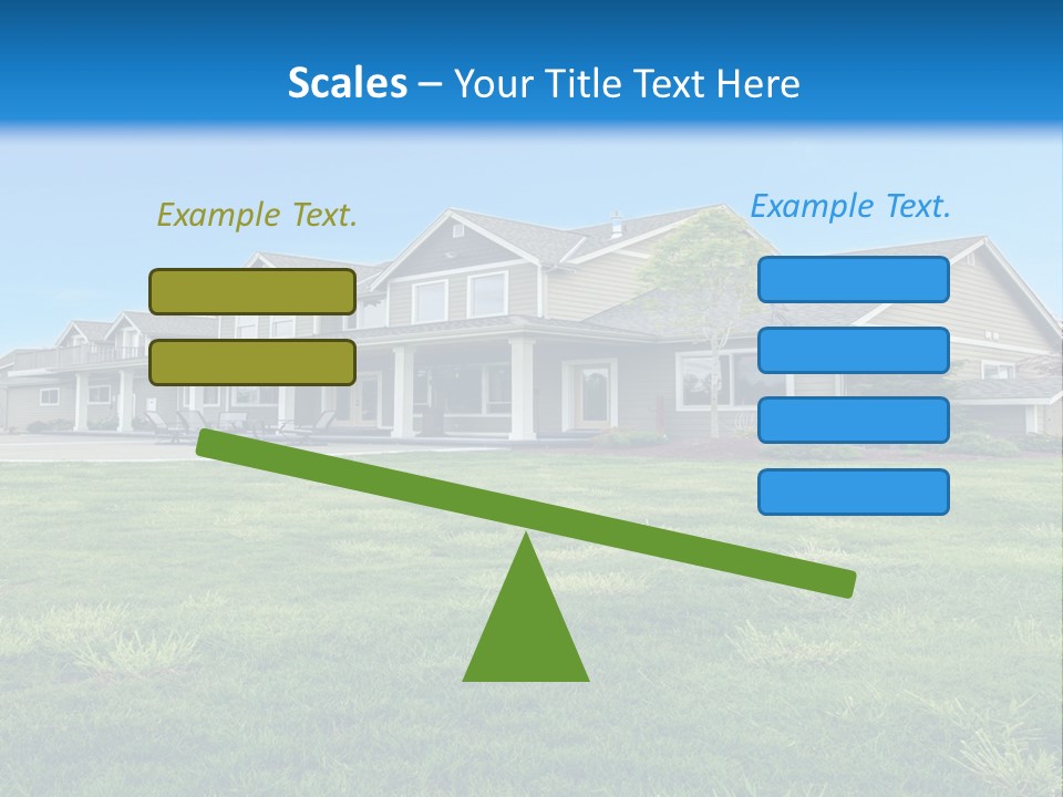 A House In The Middle Of A Green Field PowerPoint Template