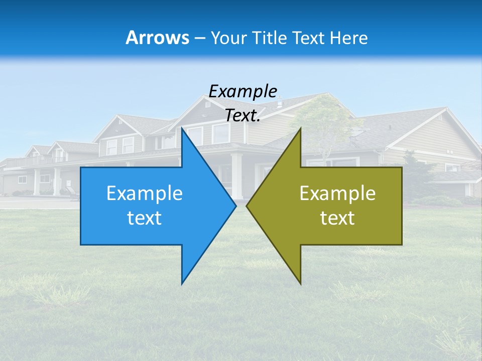 A House In The Middle Of A Green Field PowerPoint Template