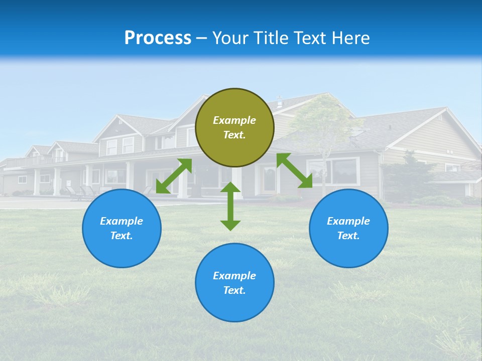 A House In The Middle Of A Green Field PowerPoint Template
