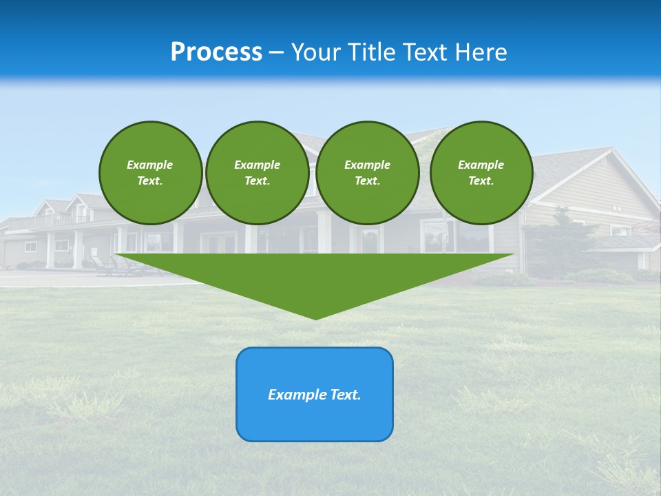 A House In The Middle Of A Green Field PowerPoint Template