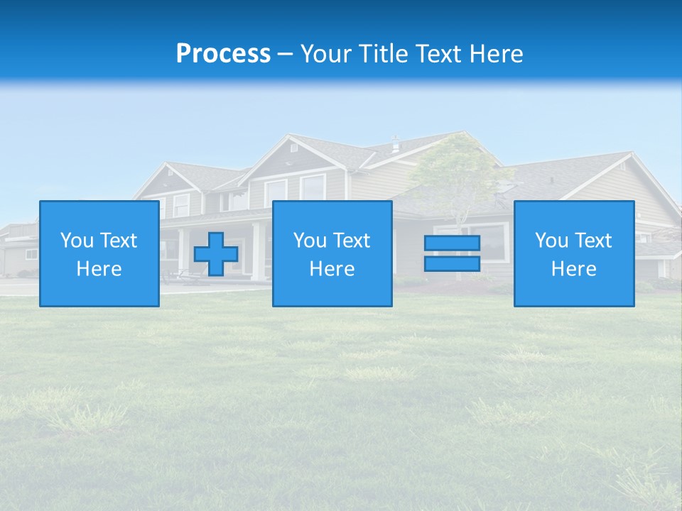 A House In The Middle Of A Green Field PowerPoint Template