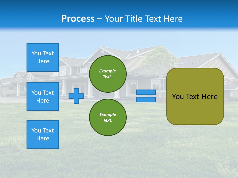A House In The Middle Of A Green Field PowerPoint Template