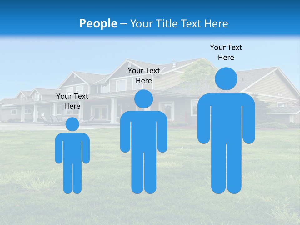 A House In The Middle Of A Green Field PowerPoint Template