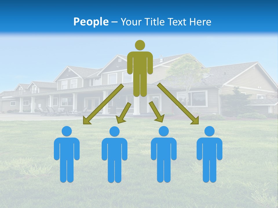 A House In The Middle Of A Green Field PowerPoint Template