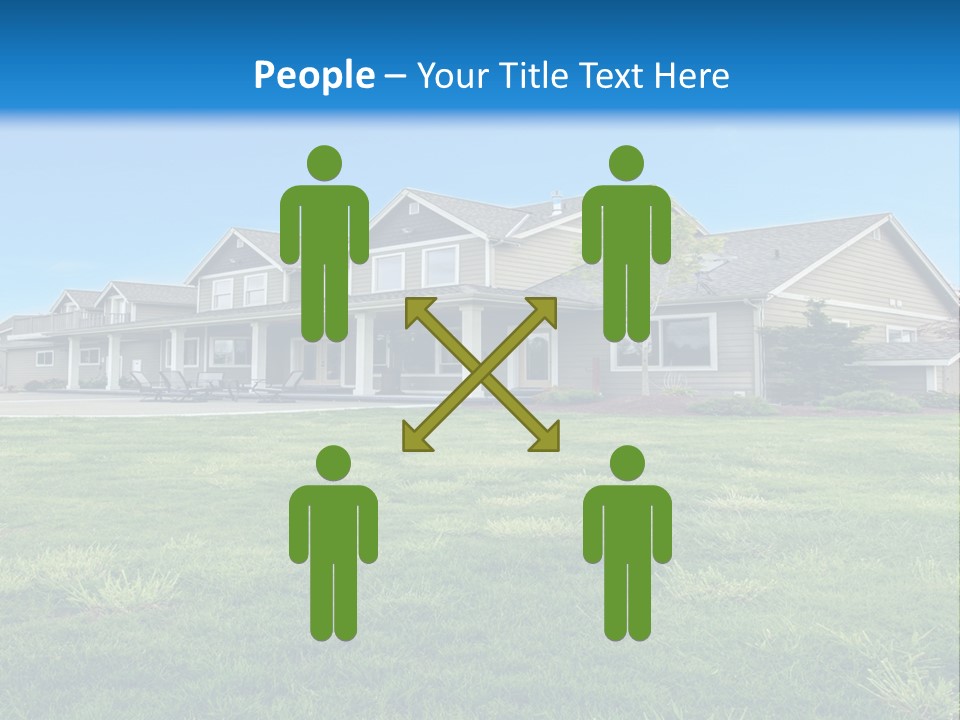 A House In The Middle Of A Green Field PowerPoint Template