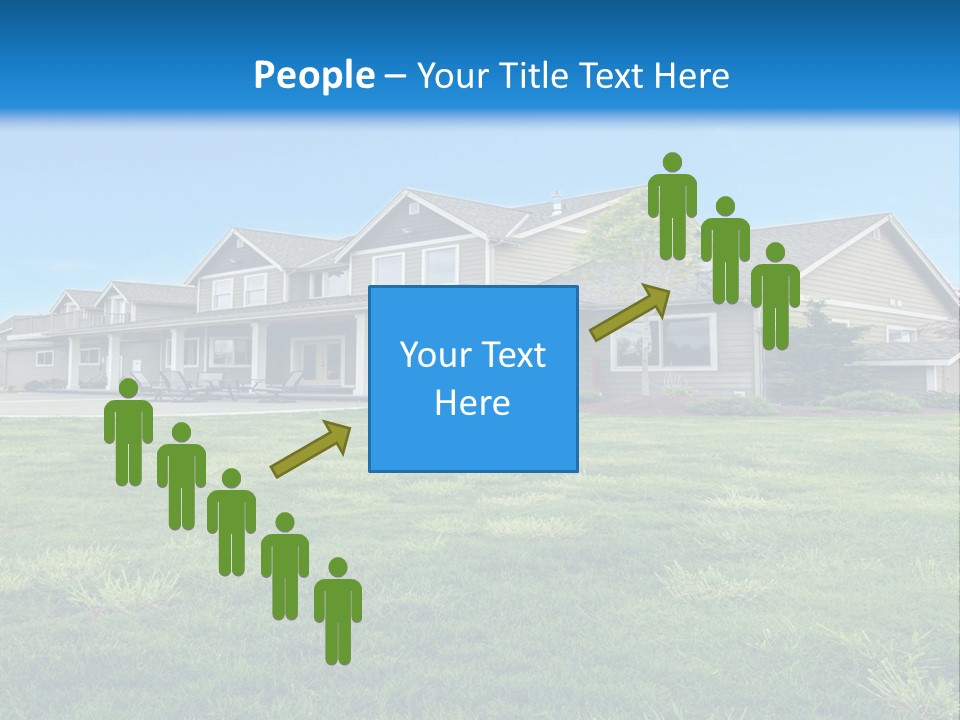 A House In The Middle Of A Green Field PowerPoint Template