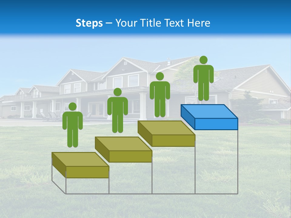 A House In The Middle Of A Green Field PowerPoint Template