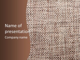A Brown And White Background With A Brown Stripe PowerPoint Template