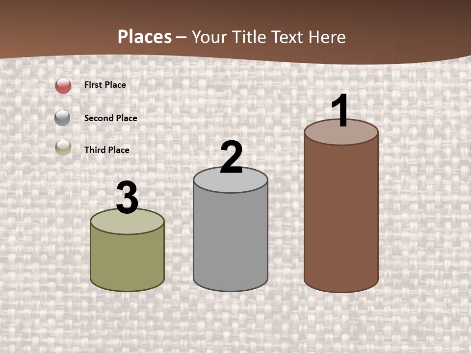 A Brown And White Background With A Brown Stripe PowerPoint Template