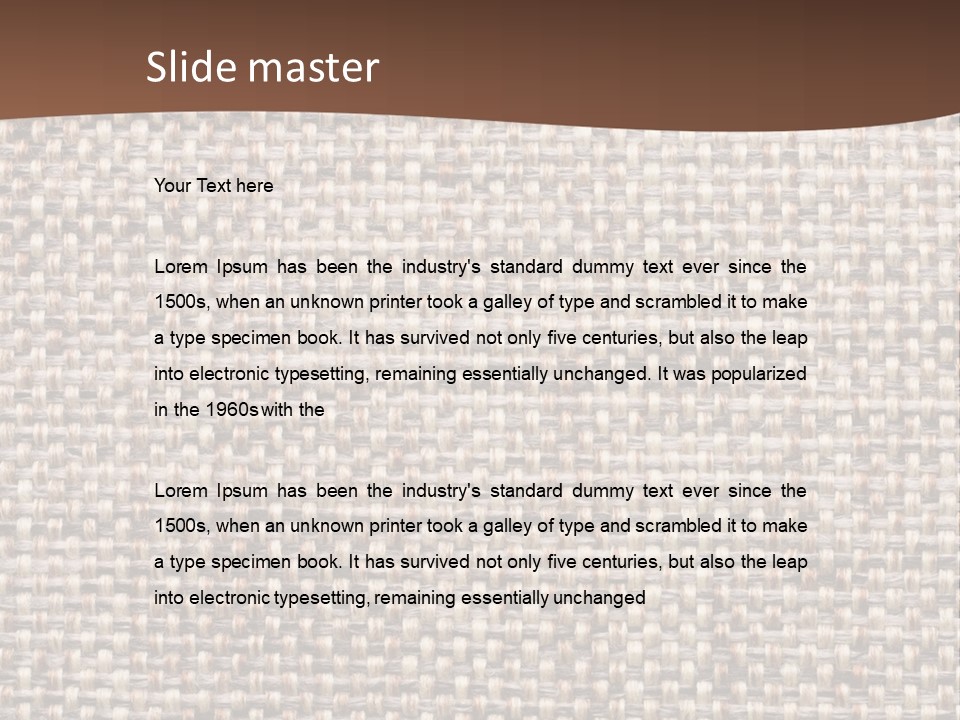 A Brown And White Background With A Brown Stripe PowerPoint Template