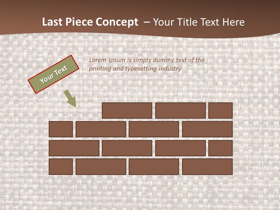 A Brown And White Background With A Brown Stripe PowerPoint Template