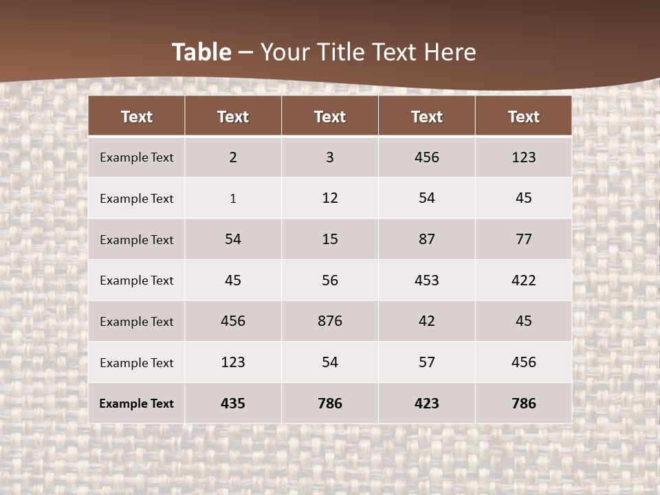 A Brown And White Background With A Brown Stripe PowerPoint Template