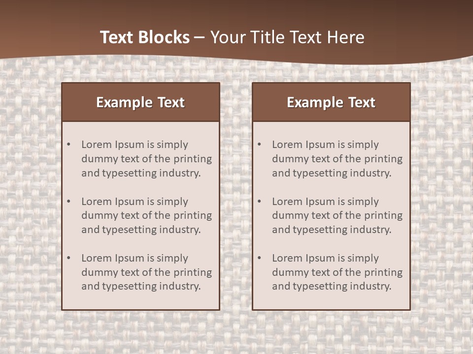 A Brown And White Background With A Brown Stripe PowerPoint Template
