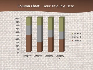 A Brown And White Background With A Brown Stripe PowerPoint Template