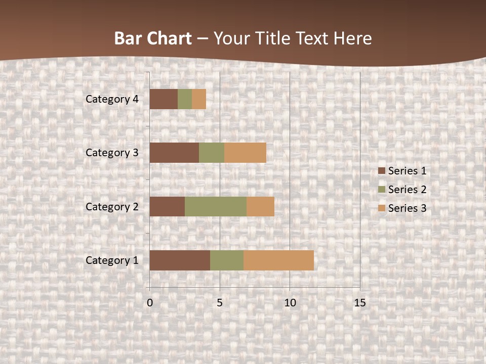 A Brown And White Background With A Brown Stripe PowerPoint Template