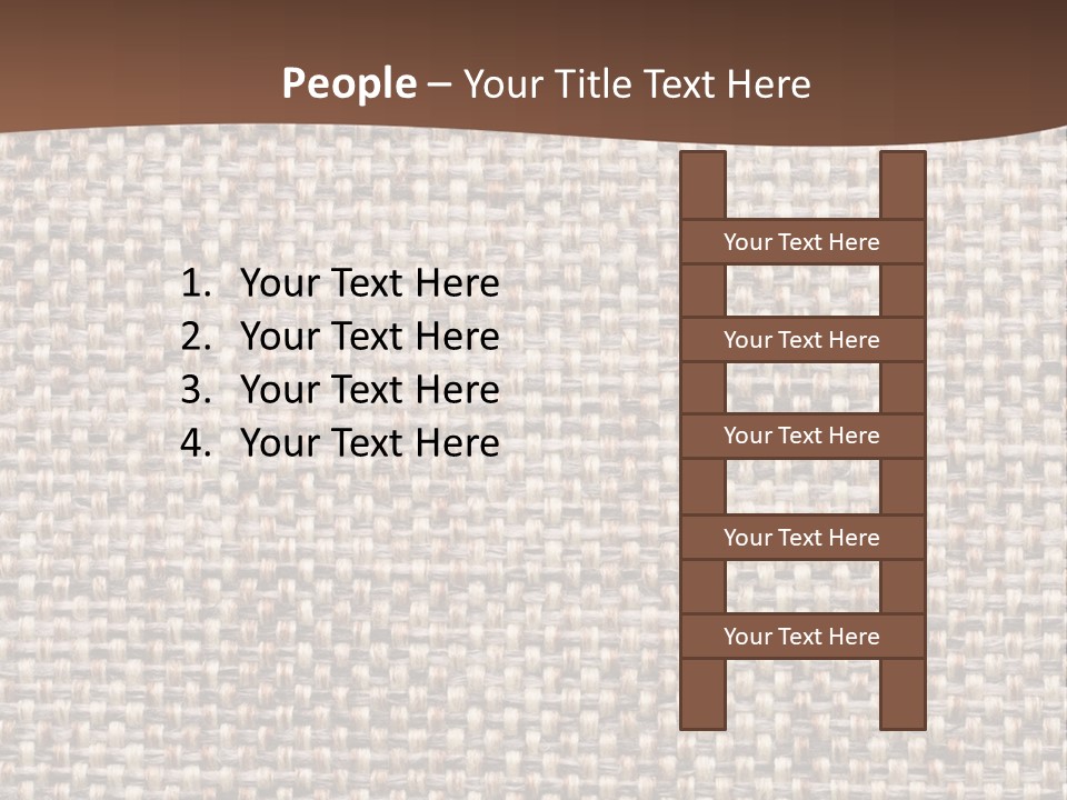 A Brown And White Background With A Brown Stripe PowerPoint Template