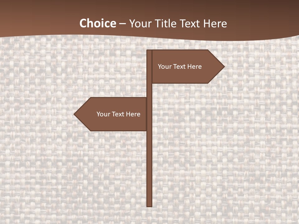 A Brown And White Background With A Brown Stripe PowerPoint Template