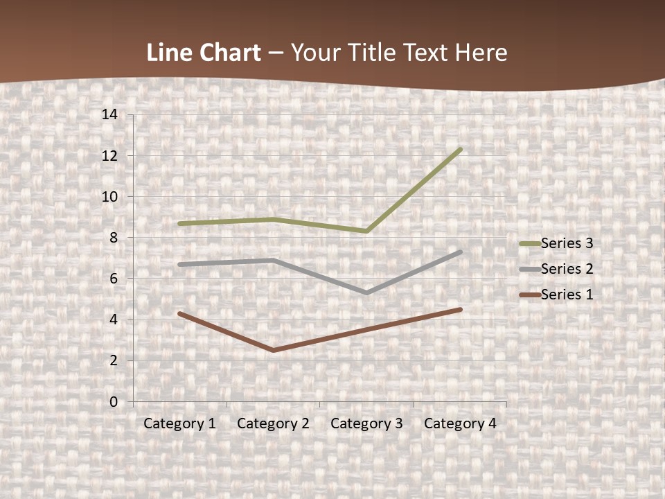 A Brown And White Background With A Brown Stripe PowerPoint Template