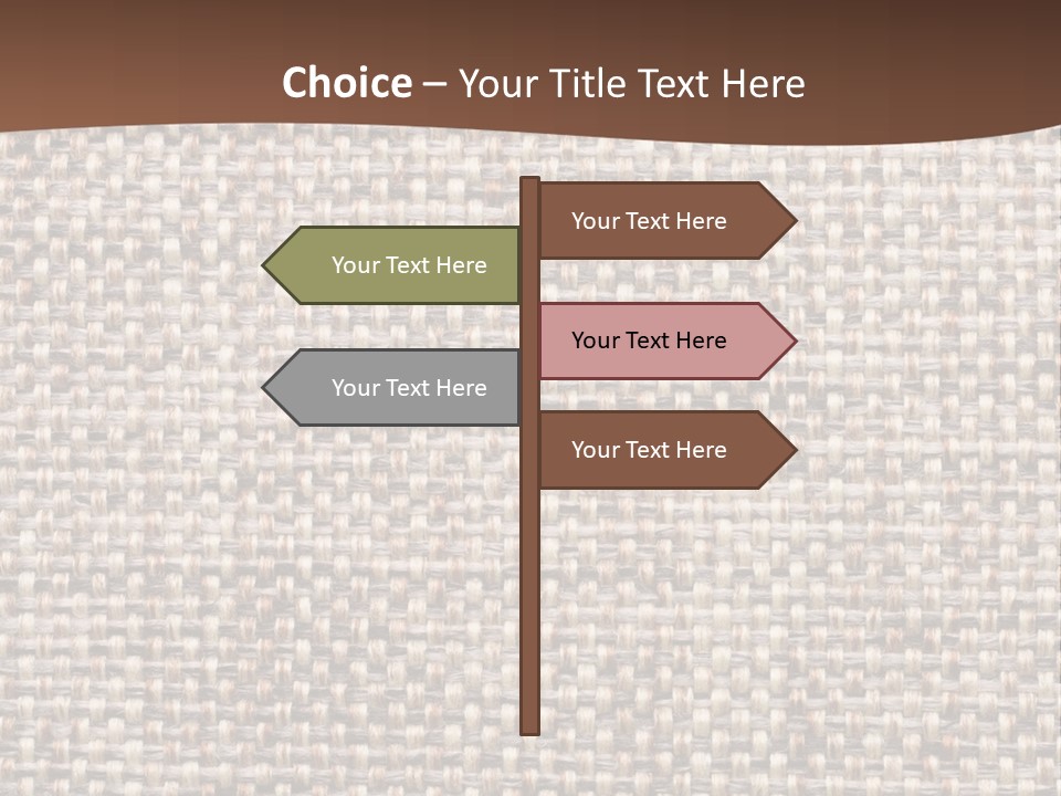 A Brown And White Background With A Brown Stripe PowerPoint Template
