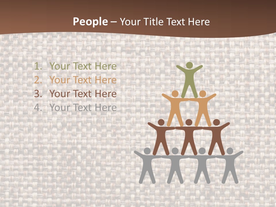 A Brown And White Background With A Brown Stripe PowerPoint Template