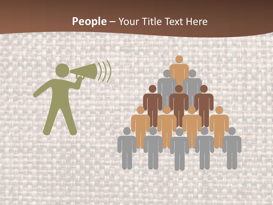 A Brown And White Background With A Brown Stripe PowerPoint Template