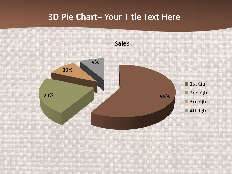 A Brown And White Background With A Brown Stripe PowerPoint Template