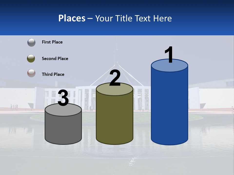 A Large Building With A Fountain In Front Of It PowerPoint Template