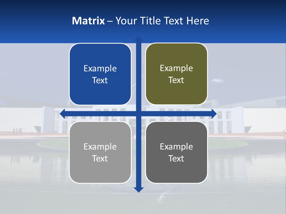 A Large Building With A Fountain In Front Of It PowerPoint Template