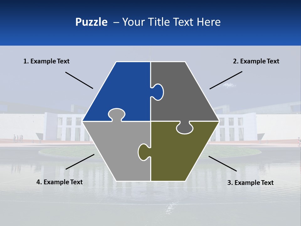 A Large Building With A Fountain In Front Of It PowerPoint Template