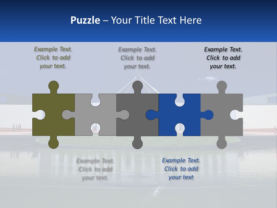 A Large Building With A Fountain In Front Of It PowerPoint Template