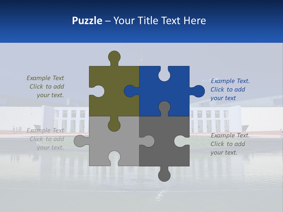 A Large Building With A Fountain In Front Of It PowerPoint Template