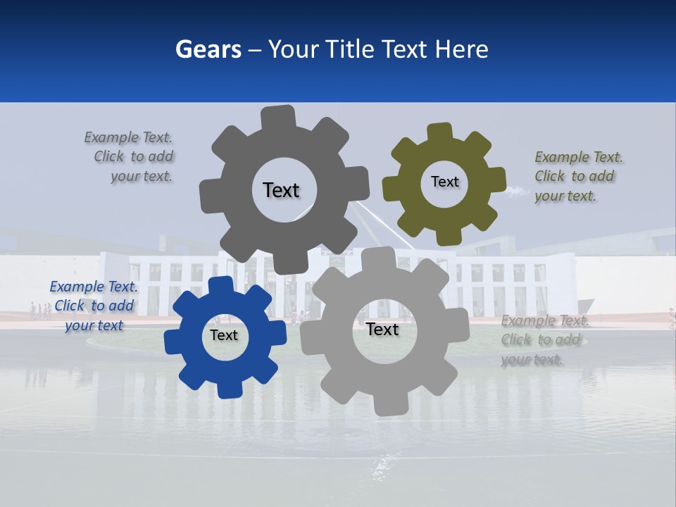 A Large Building With A Fountain In Front Of It PowerPoint Template