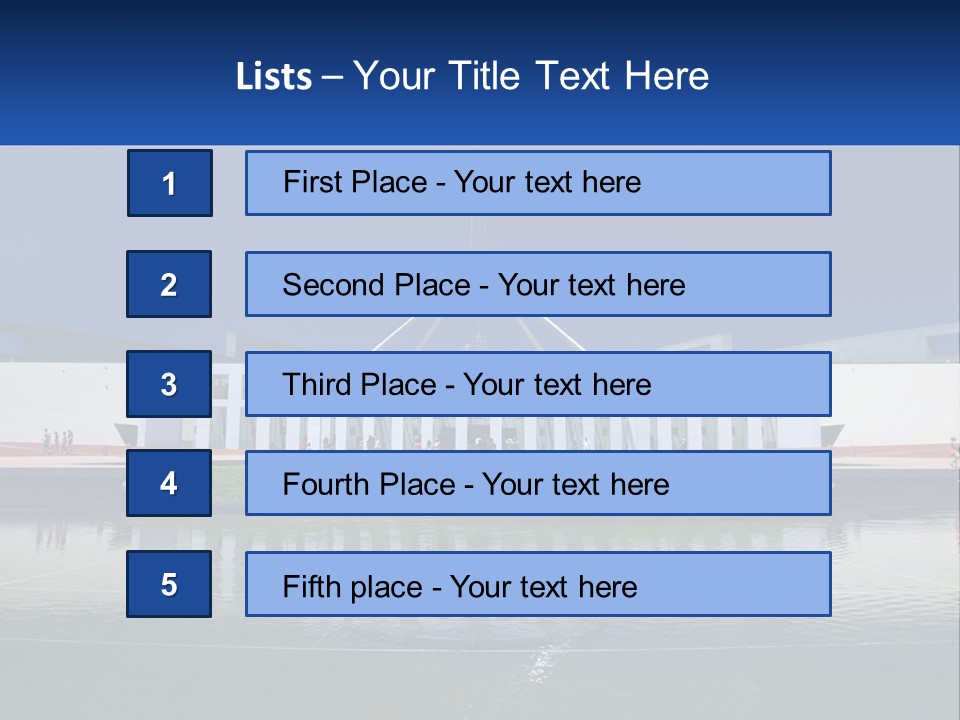 A Large Building With A Fountain In Front Of It PowerPoint Template