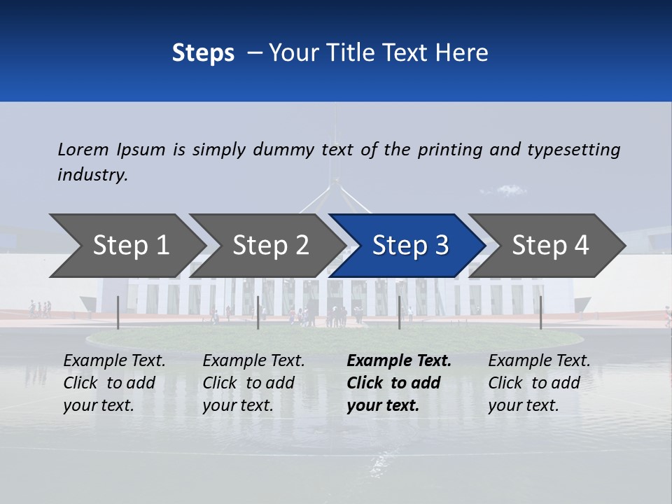 A Large Building With A Fountain In Front Of It PowerPoint Template