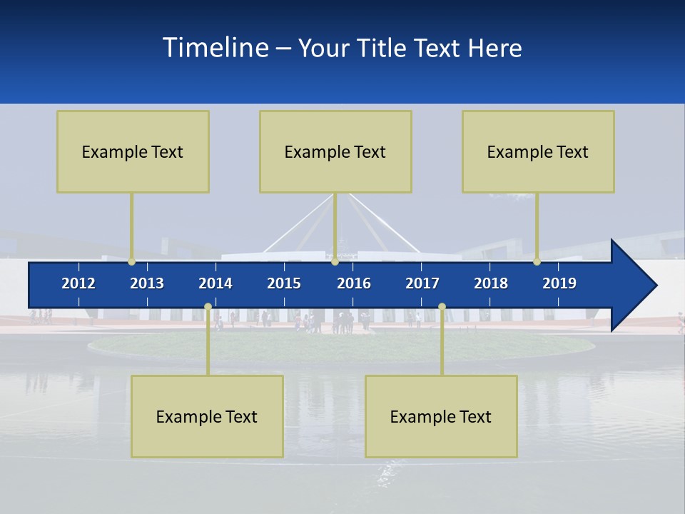 A Large Building With A Fountain In Front Of It PowerPoint Template