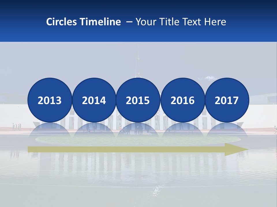 A Large Building With A Fountain In Front Of It PowerPoint Template