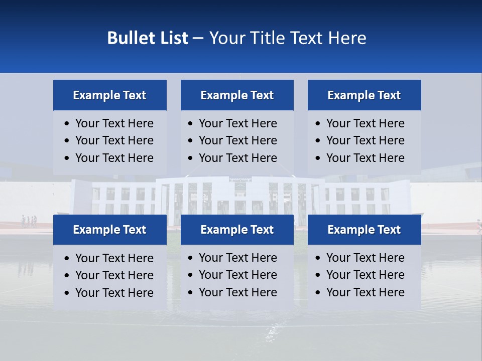 A Large Building With A Fountain In Front Of It PowerPoint Template