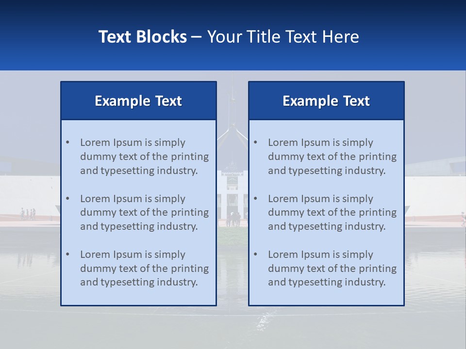 A Large Building With A Fountain In Front Of It PowerPoint Template