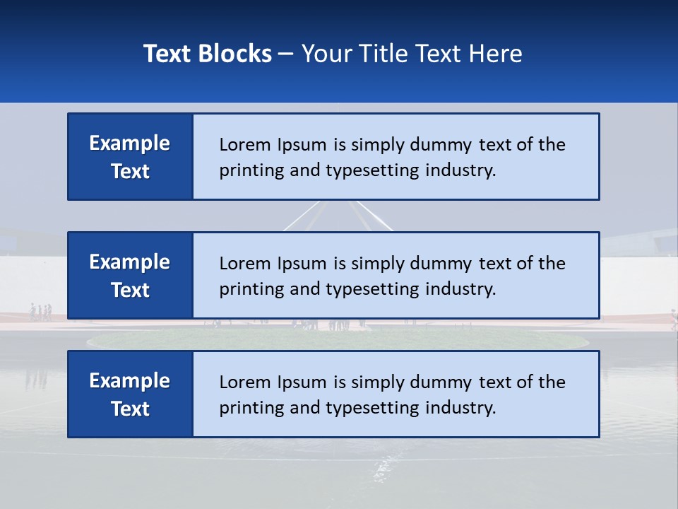 A Large Building With A Fountain In Front Of It PowerPoint Template