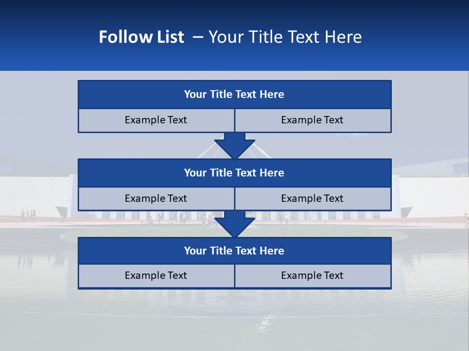 A Large Building With A Fountain In Front Of It PowerPoint Template