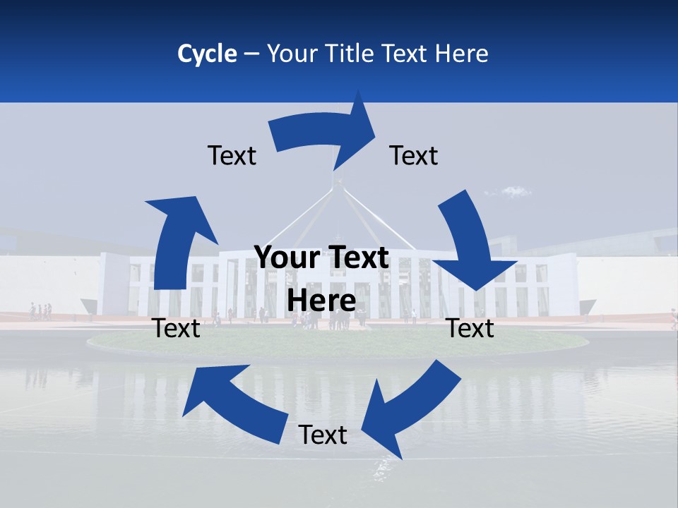 A Large Building With A Fountain In Front Of It PowerPoint Template