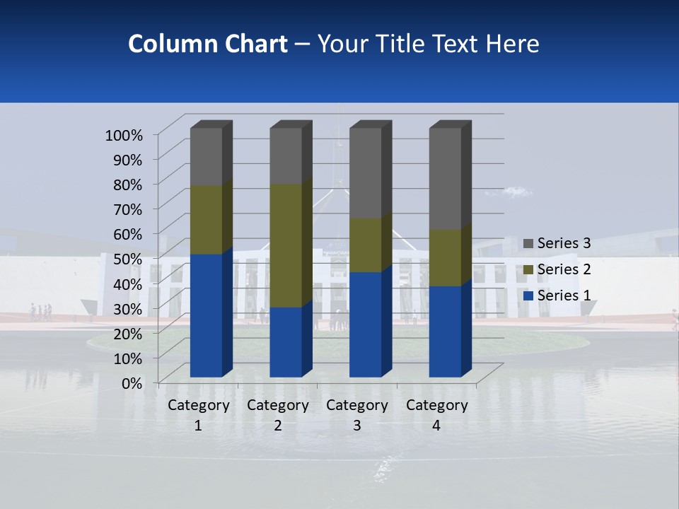 A Large Building With A Fountain In Front Of It PowerPoint Template