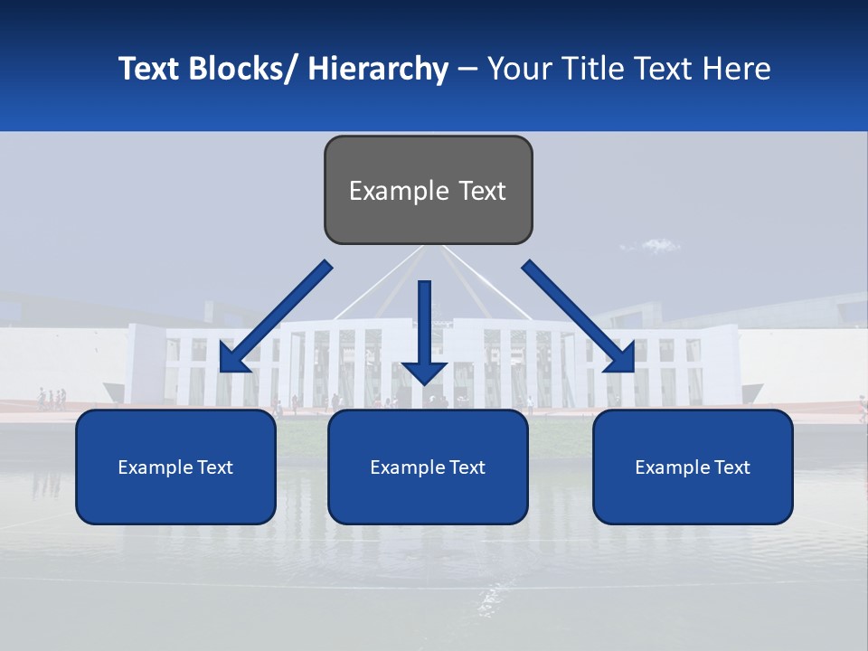 A Large Building With A Fountain In Front Of It PowerPoint Template